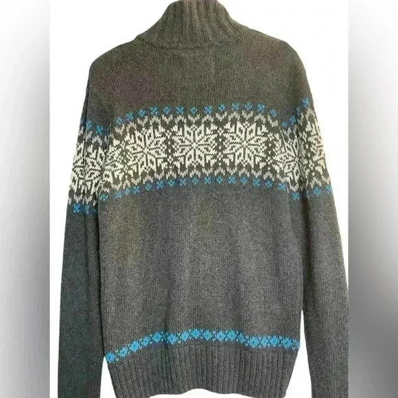 Aeropostale Men’s Gray Cotton Wool Blend 1/4 Zip Pullover Sweater Medium Classic - Picture 3 of 8